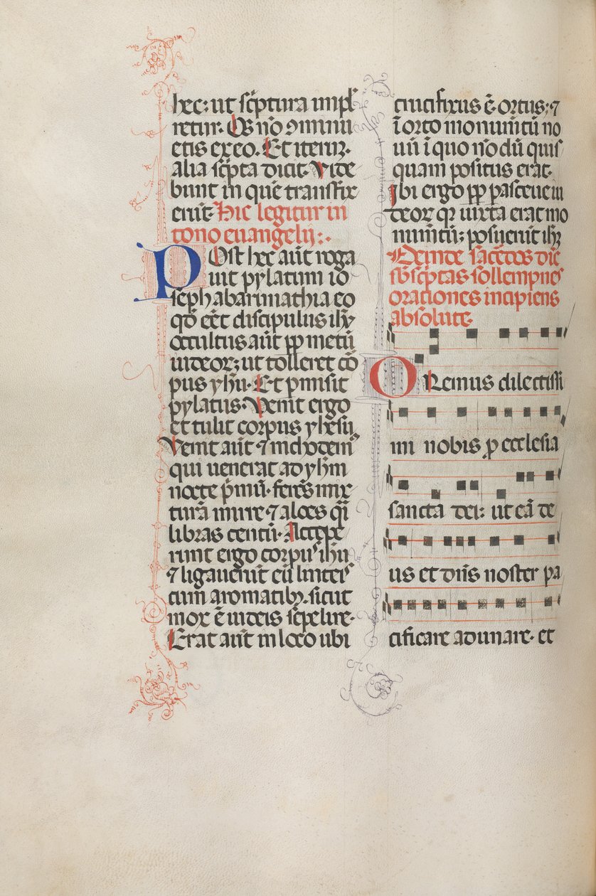 Missel : Fol. 145v : Musique pour diverses prières, 1469 - Bartolomeo Caporali