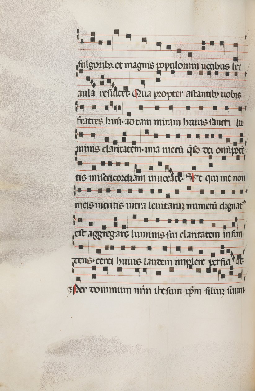 Missale : Fol. 153v : Musique pour Exultet, 1469 - Bartolomeo Caporali