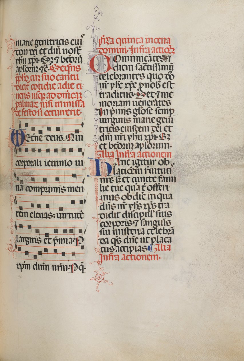 Missale : Fol. 178 : Musique pour diverses prières ordinaires, 1469 - Bartolomeo Caporali