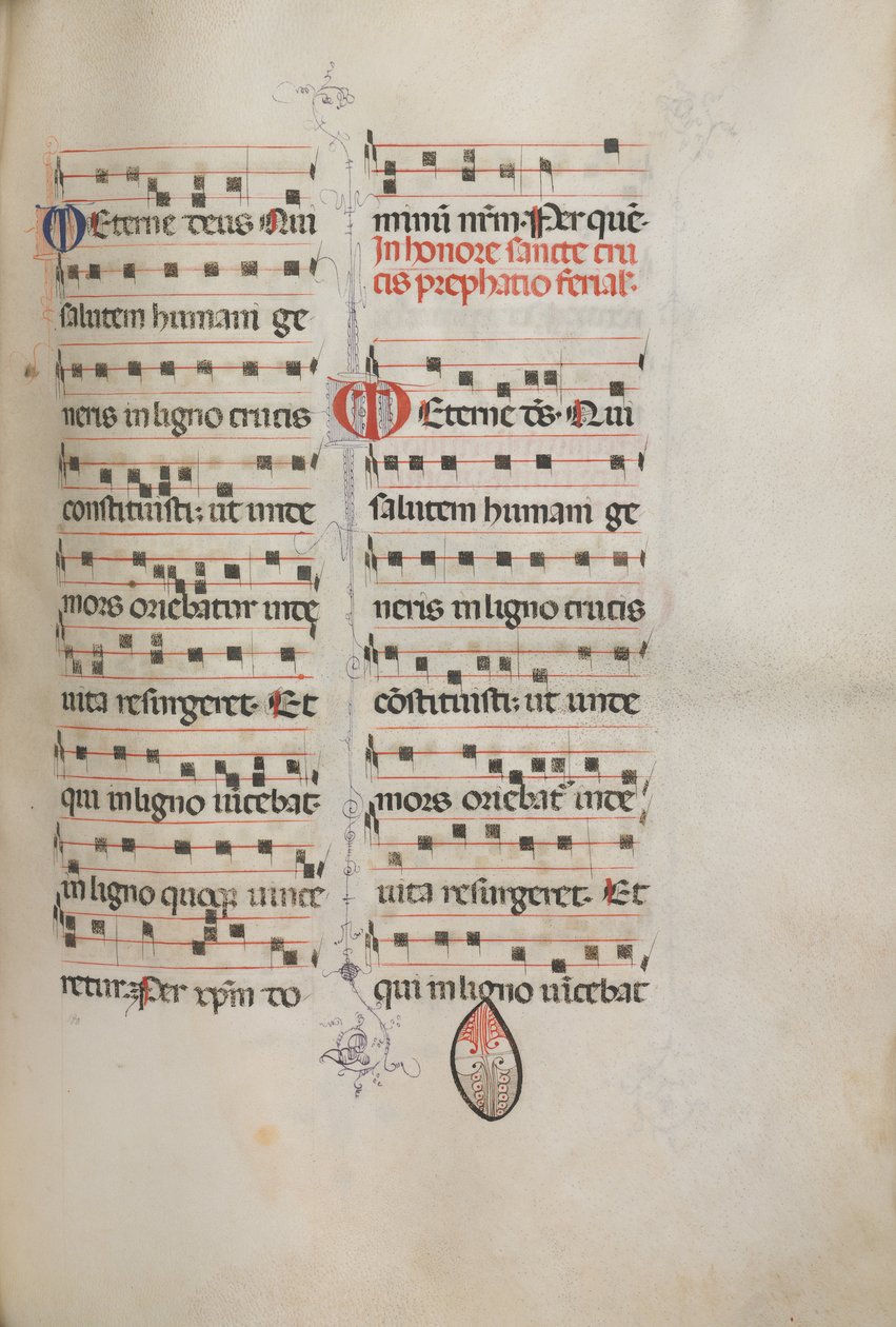 Missale : Fol. 182 : Musique pour diverses prières ordinaires, 1469 - Bartolomeo Caporali