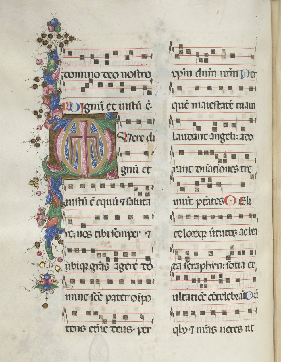 Missale: Fol. 184v: Croix, feuillage, 1469 - Bartolomeo Caporali