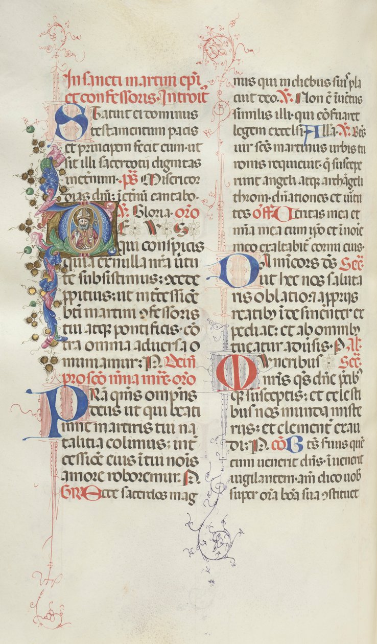 Missale: Fol. 324v: Saint Martin, 1469 - Bartolomeo Caporali