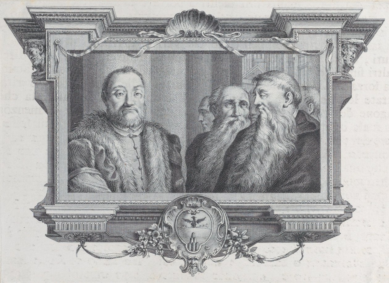 Trois hommes barbus, l