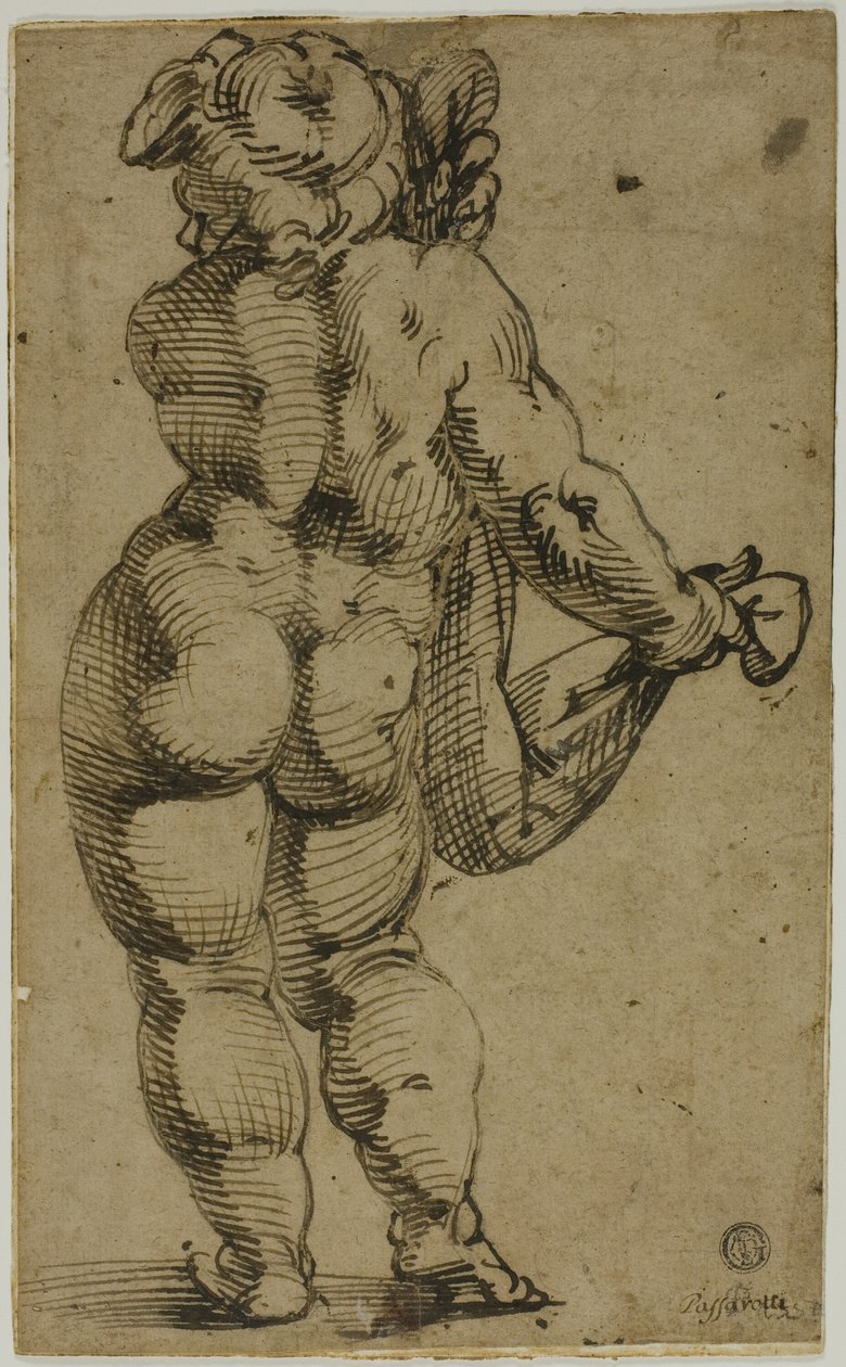 Putto debout vu de dos - Bartolomeo Passarotti