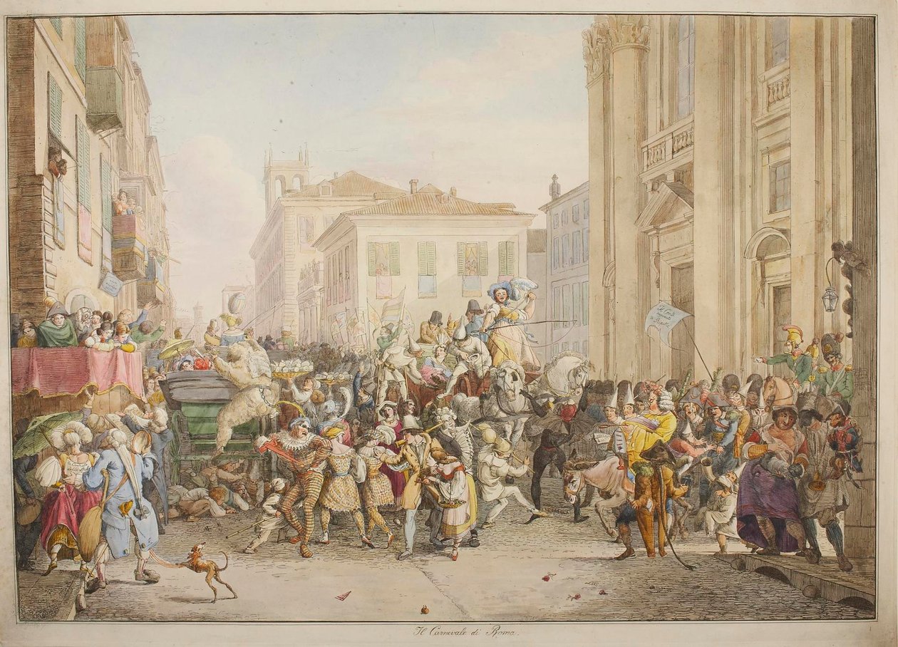 Le carnaval de Rome - Bartolomeo Pinelli