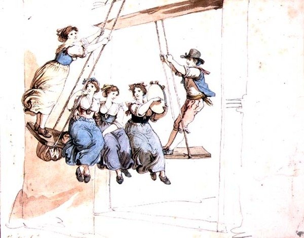 Sur la balançoire - Bartolomeo Pinelli