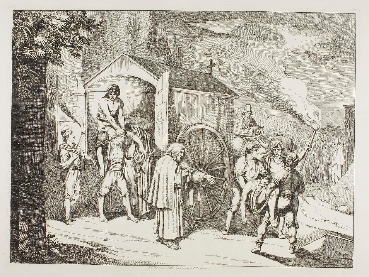Le char funéraire à San Lorenzo - Bartolomeo Pinelli