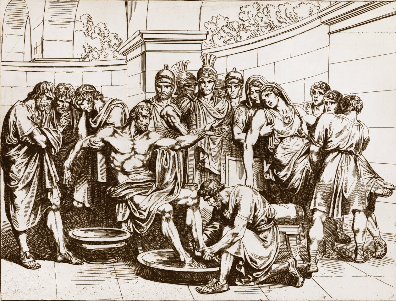 Le philosophe romain Sénèque (Lucius Annaeus Seneca, 4 av. J.-C.-65 ap. J.-C.), accusé de participation à une conspiration contre l
