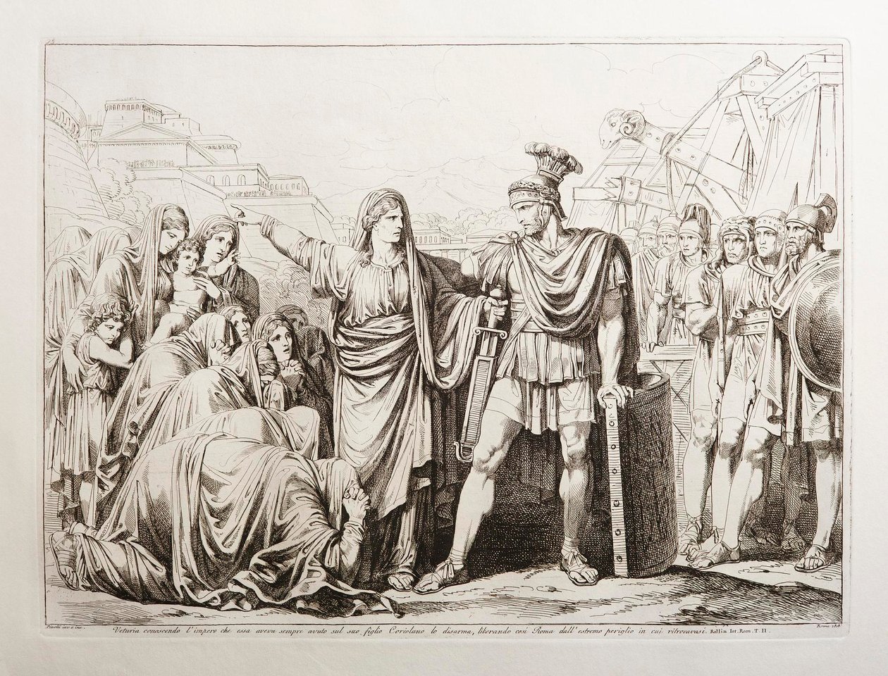 Veturia désarme son fils Coriolan, sauvant ainsi Rome d