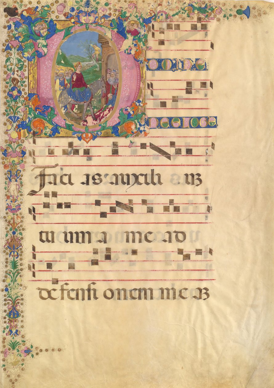 Feuille de manuscrit avec l
