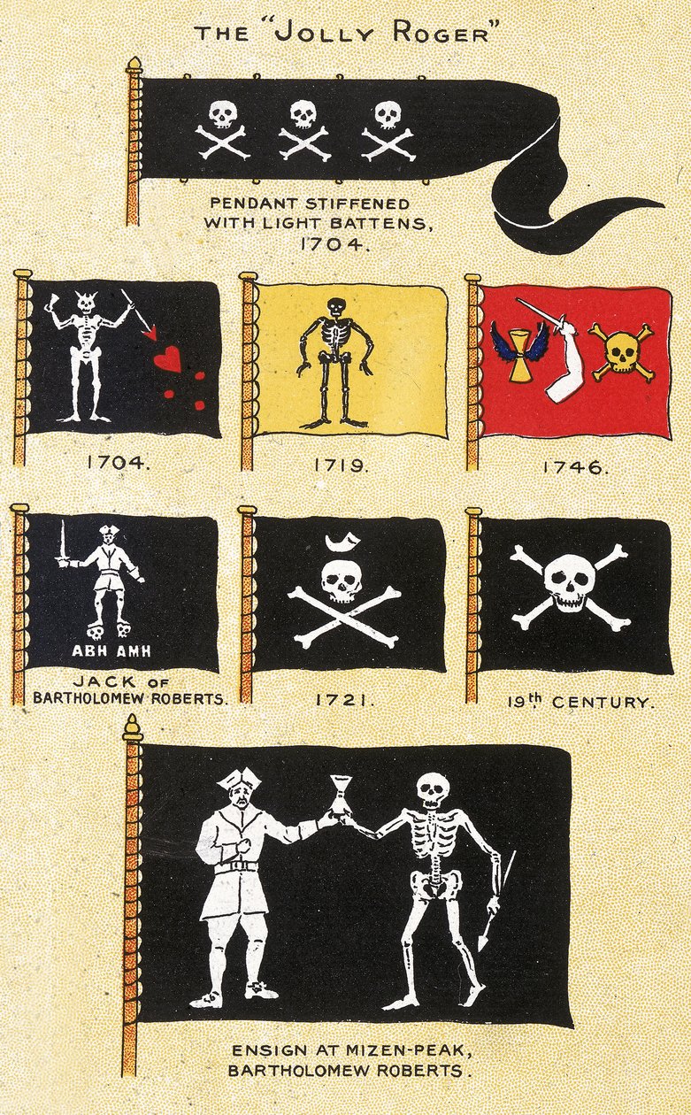 Une sélection de drapeaux pirates du XVIIIe siècle - Basil Lubbock