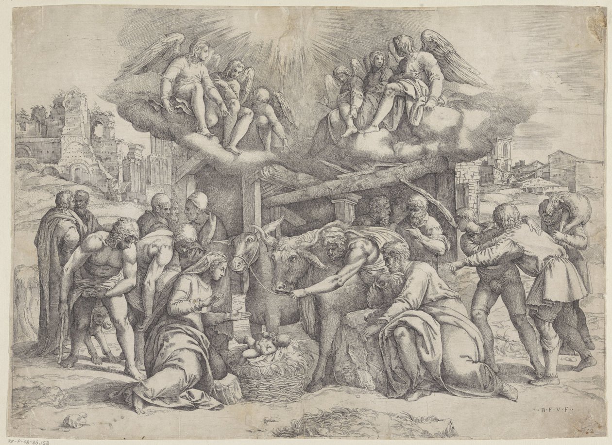Adoration des bergers - Battista Franco