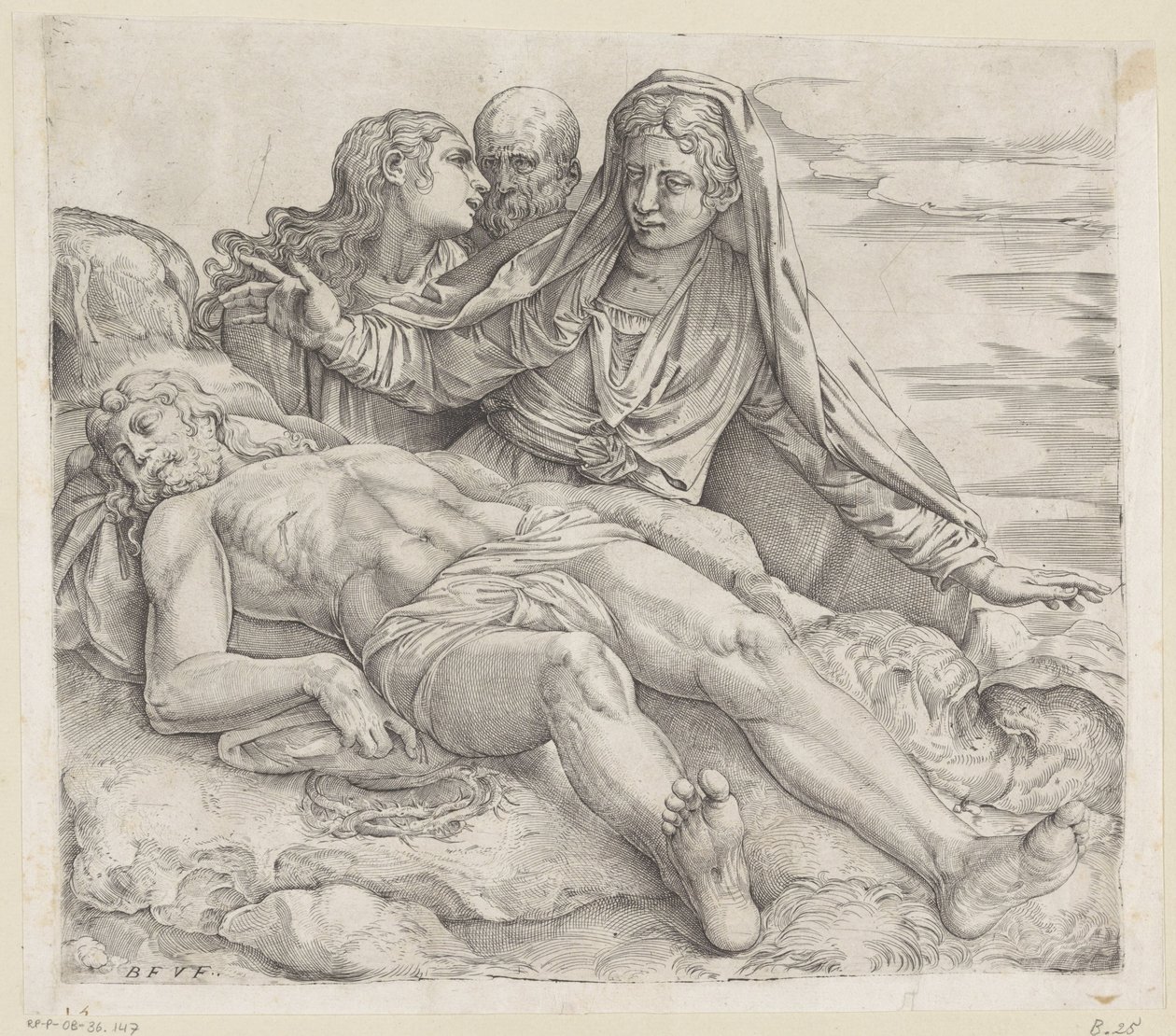 La Lamentation - Battista Franco