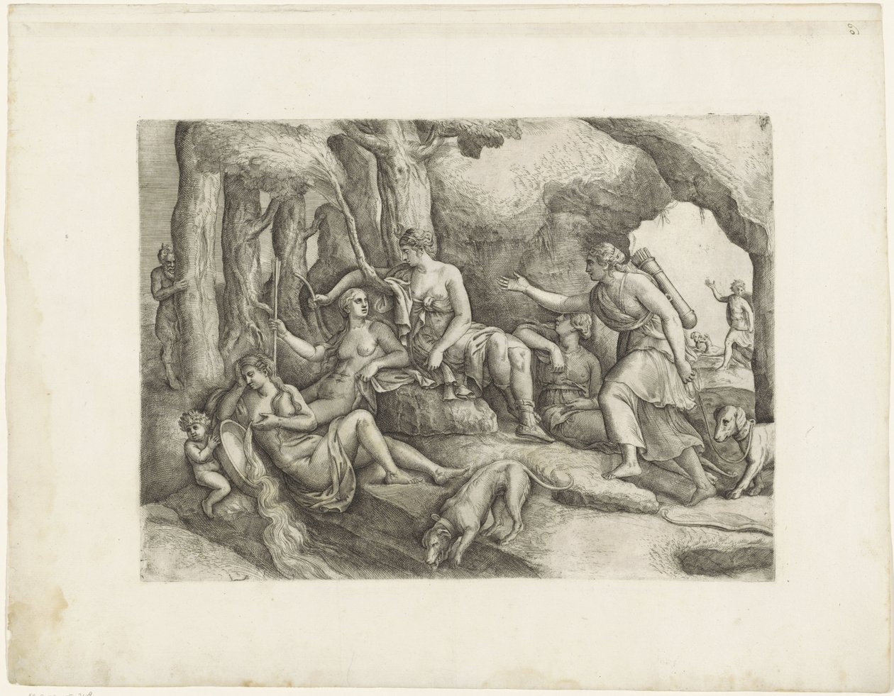 Diane et ses nymphes - Battista Franco