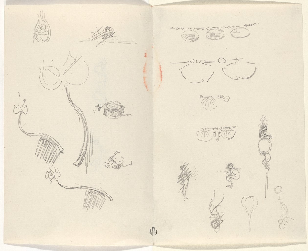 Études pour des dessins de bijoux [verso] - Beatrice Godwin Whistler