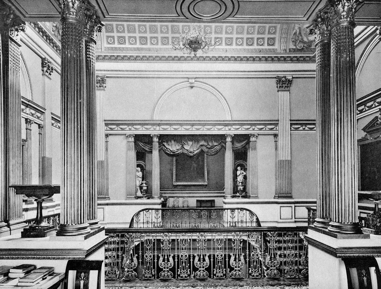 Le grand escalier, Londonderry House, 1908 - Bedford Lemere and Company