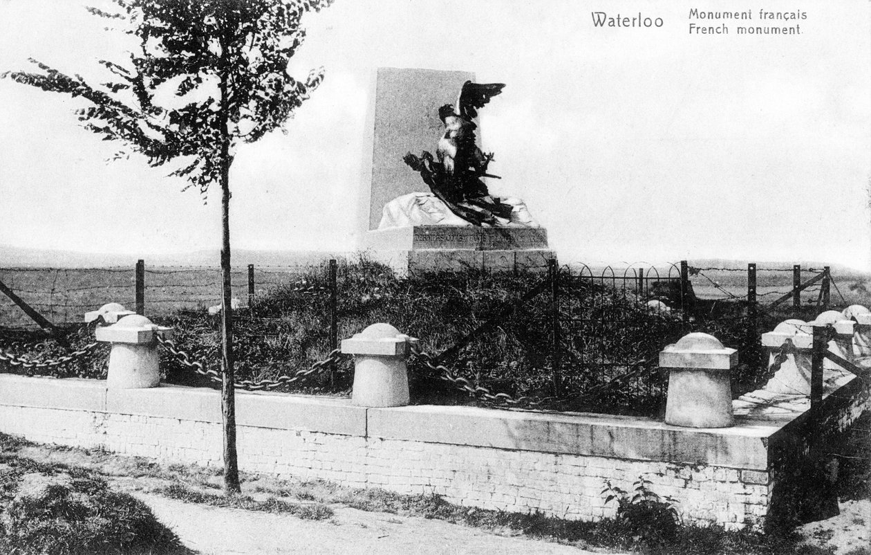 Le Monument français de la bataille de Waterloo, carte postale commémorative, vers 1912 - Belgian Photographer