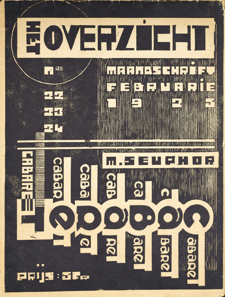 Couverture pour le magazine "Het Overzicht", vers 1921-1925 - Belgian School