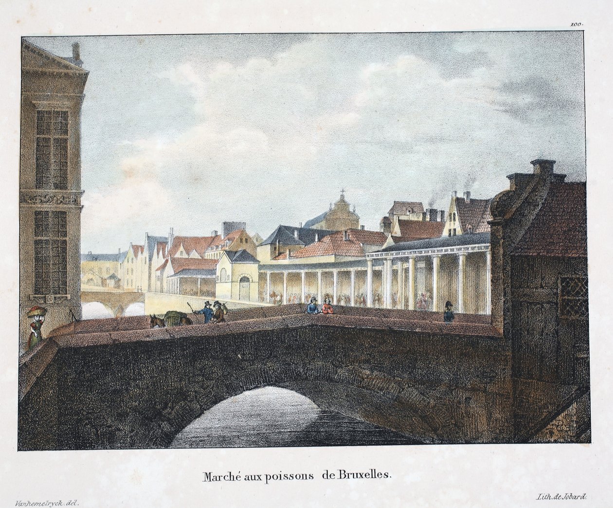 Marché aux poissons de Bruxelles, vers 1895 - Belgian School
