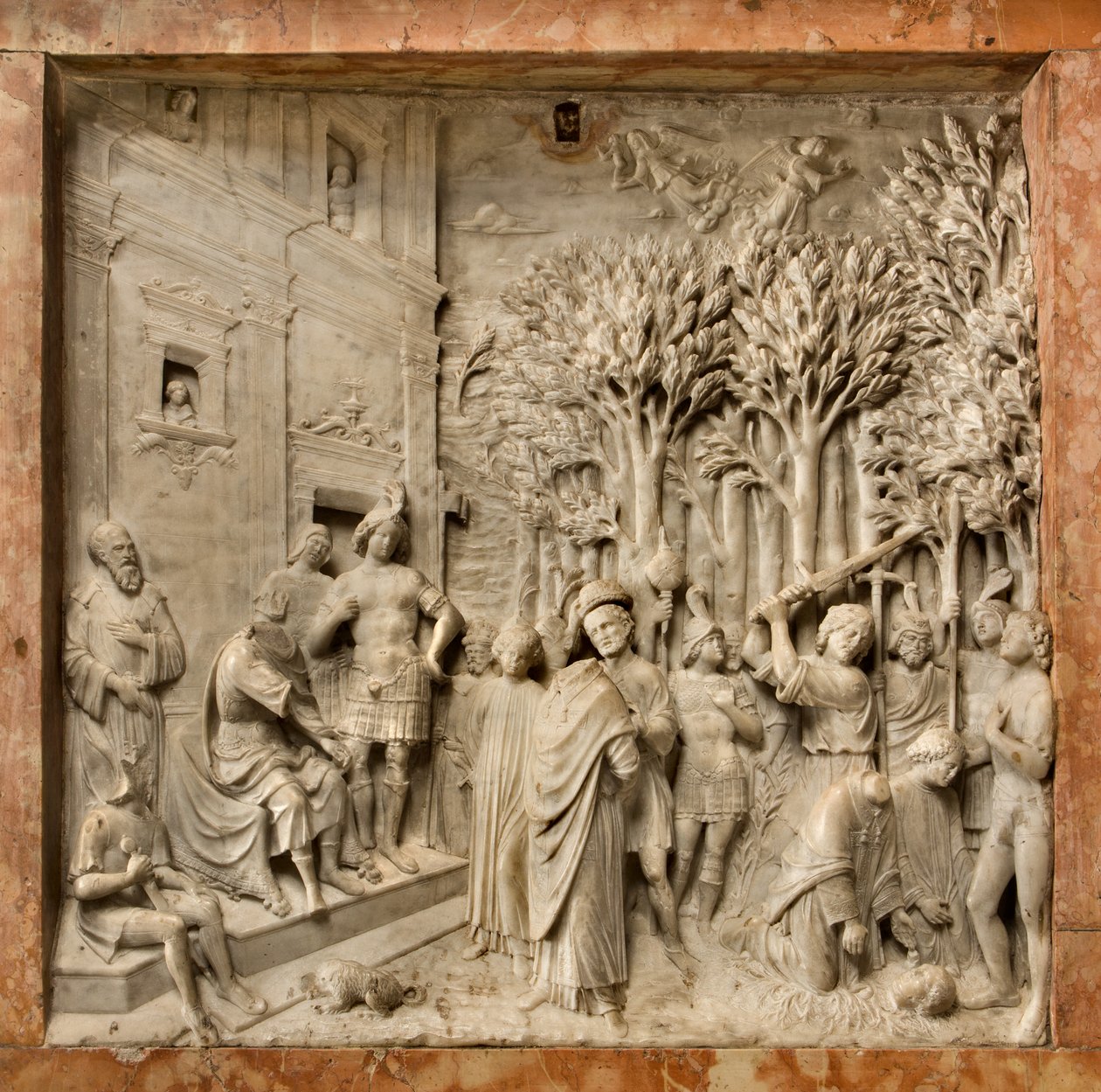 Crypte, Arche des Saints Marcellin et Pierre Exorciste, Benedetto Briosco 1506-08, La Décapitation des Saints Marcellin et Pierre - Benedetto Briosco