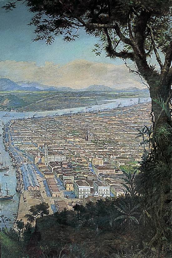 Port de Santos en 1922 - Benedito Calixto