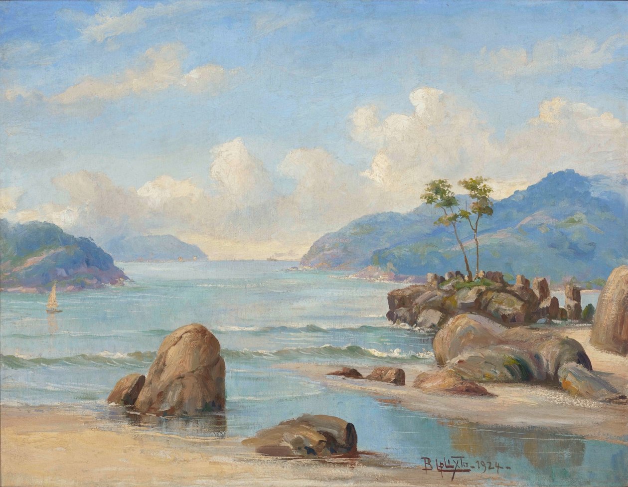 Benedito Calixto - Canto de praia (Baixada santista), SP, 1924 - Benedito Calixto