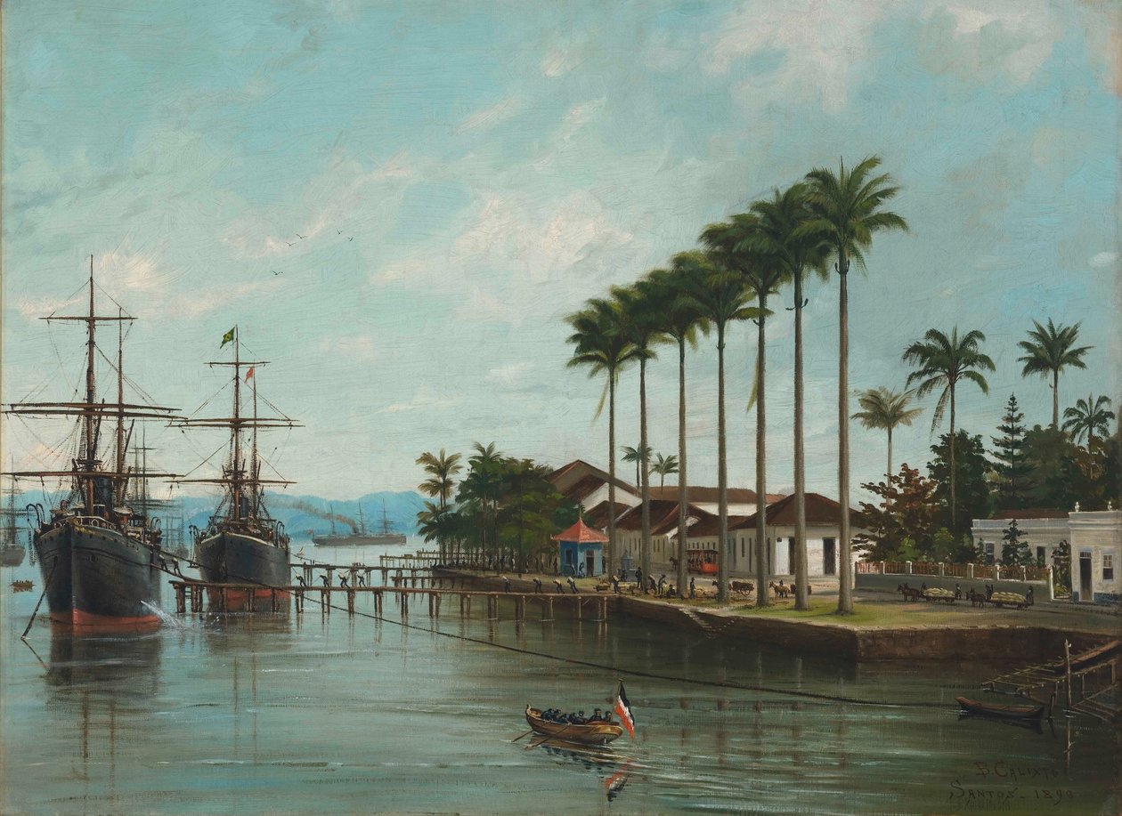 Benedito Calixto - Port de Santos, SP (à droite), 1890 - Benedito Calixto