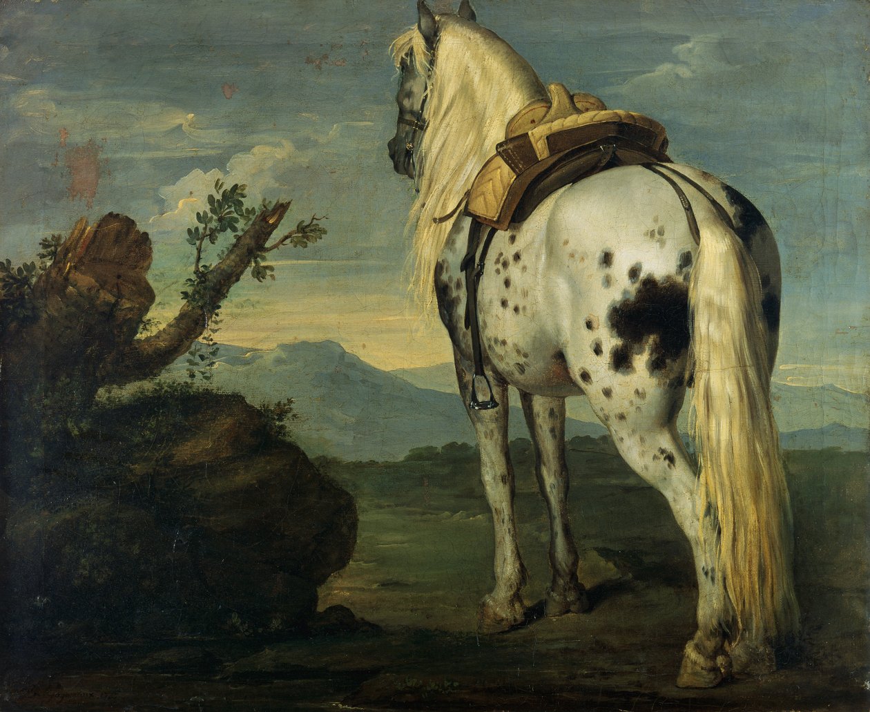 Un cheval Selle Français dans un paysage - Benigne Gagnereaux