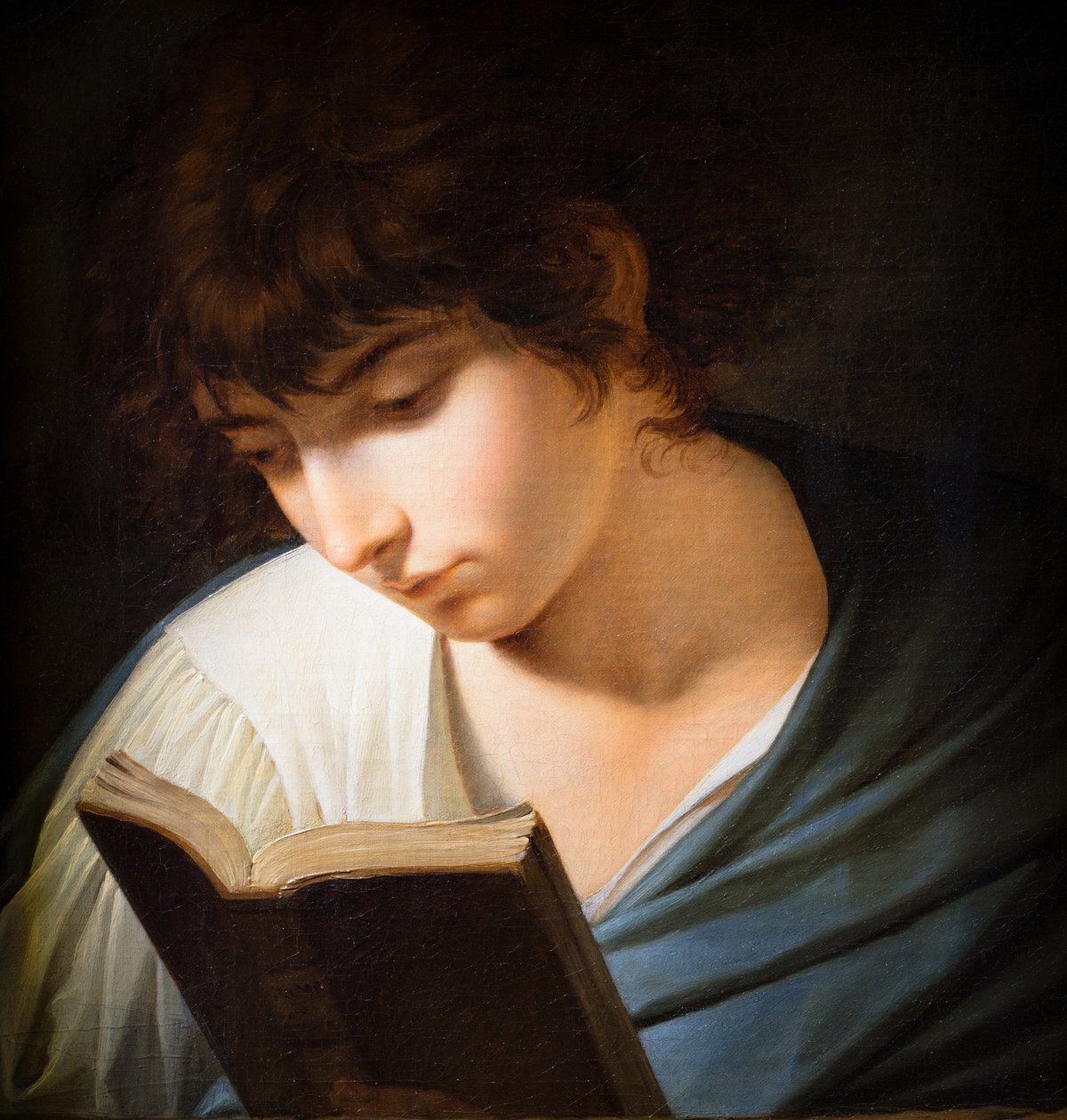 Jeune homme lisant Homère - Benigne Gagnereaux
