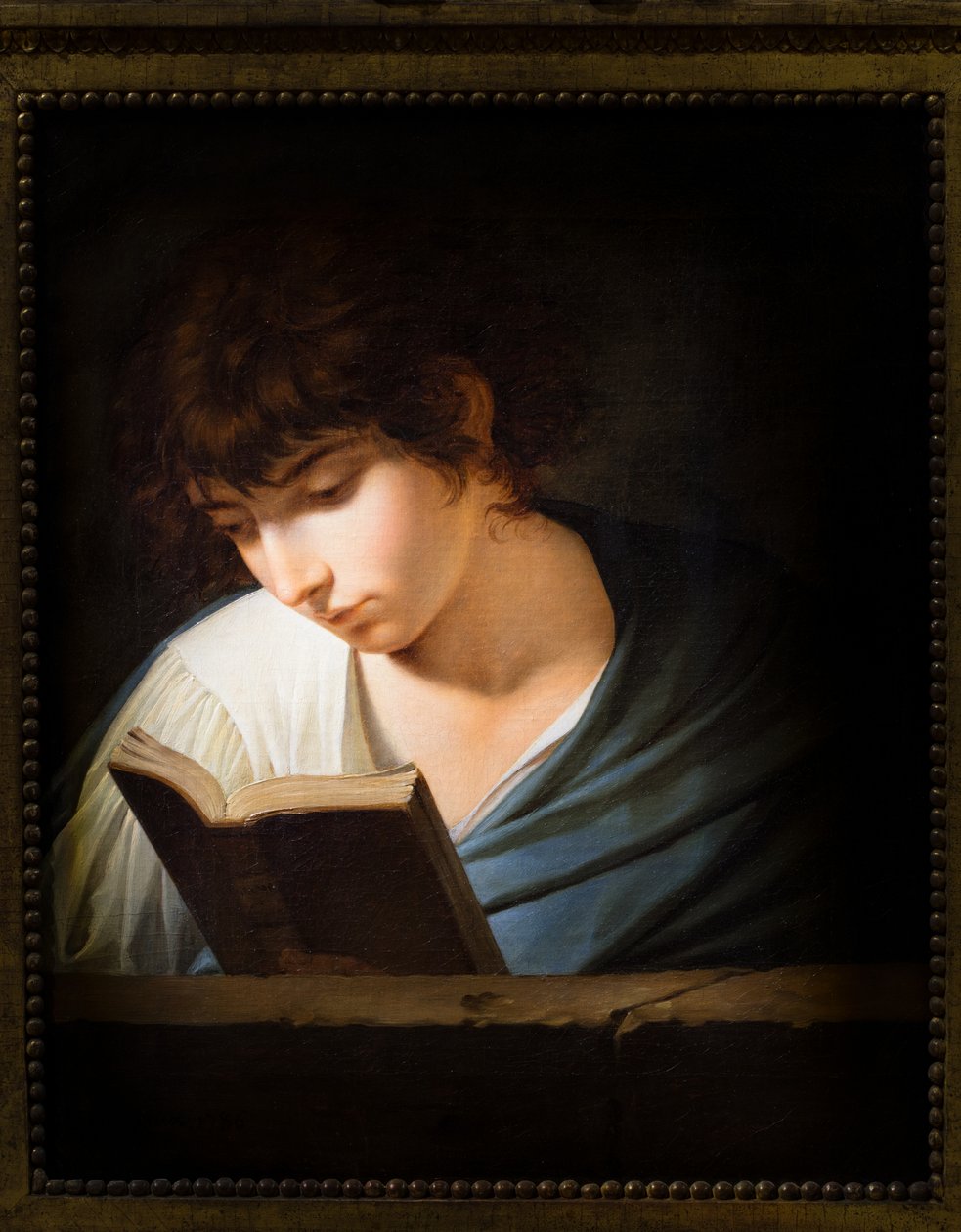 Jeune homme lisant Homère - Benigne Gagnereaux