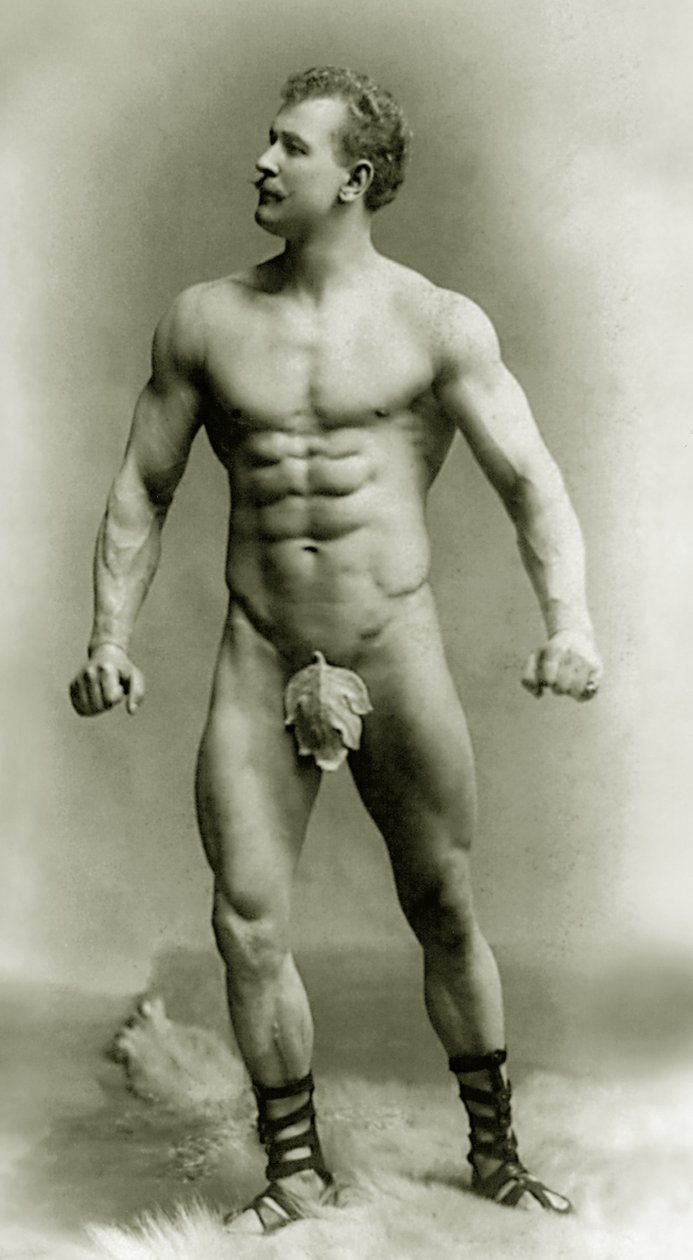 Eugen Sandow, en pose gréco-romaine classique, c.1894 - Benjamin J. Falk