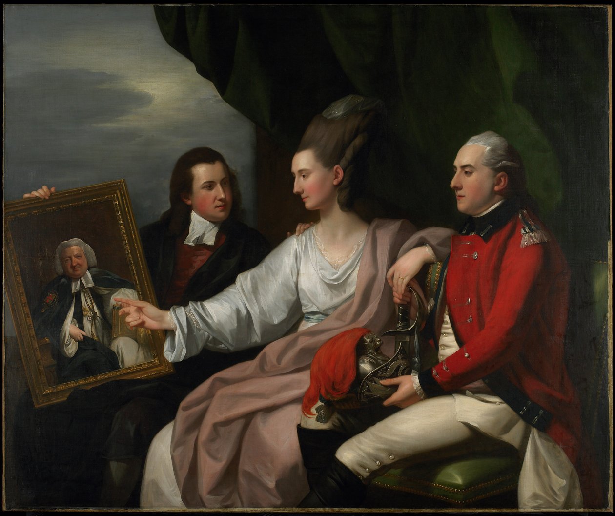 Portrait de groupe de la famille Drummond, Peter Auriol Drummond, Mary Bridget Milnes Drummond, et George William Drummond, 1776 - Benjamin West