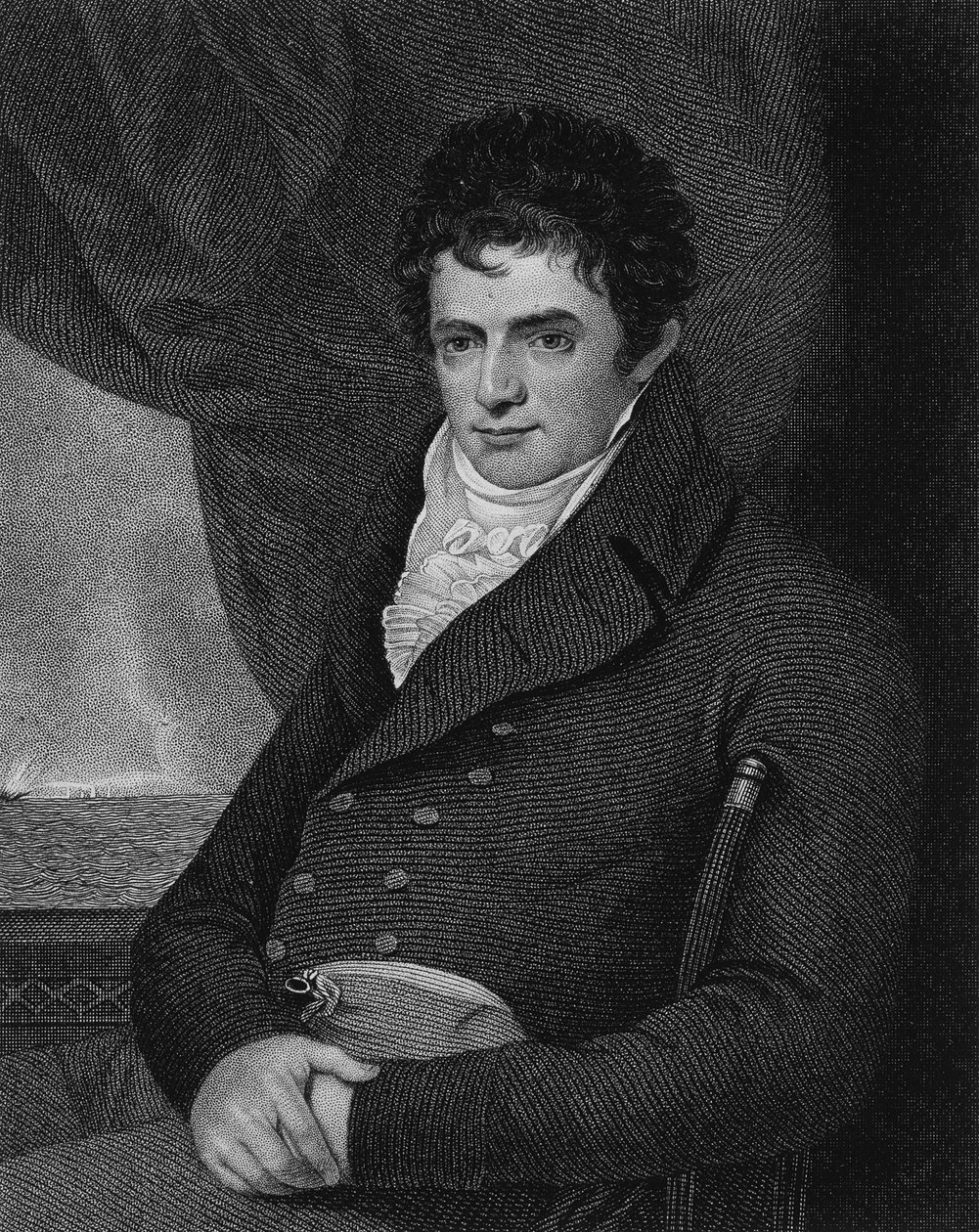 Robert Fulton (1765-1815), gravé par George Parker - Benjamin West