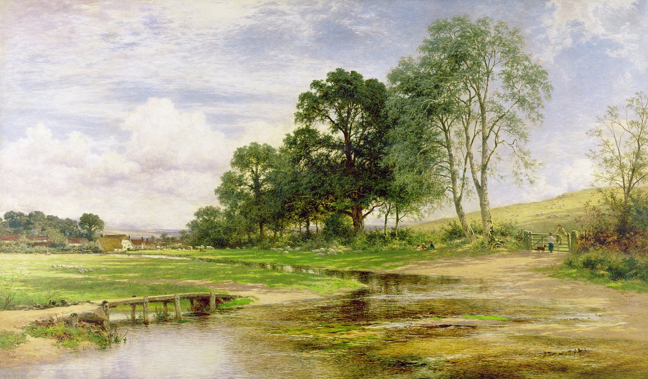 Par prairie et ruisseau, 1893 - Benjamin Williams Leader