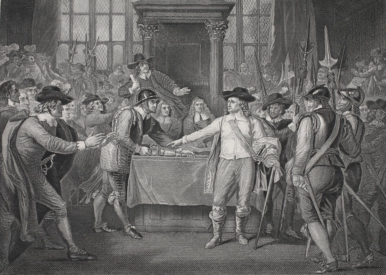 Oliver Cromwell dissolvant le Long Parlement - Benjamin (after) West