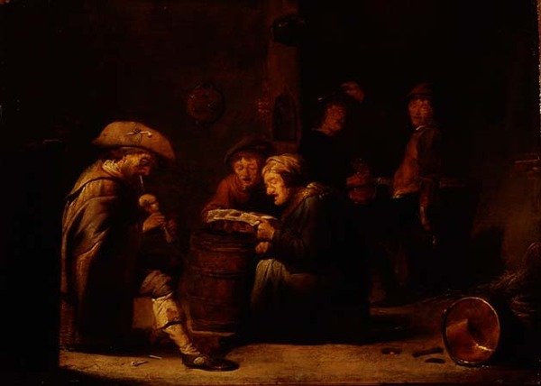 Intérieur de taverne avec deux chanteurs et un joueur de cornemuse - Benjamin Gerritsz. Cuyp