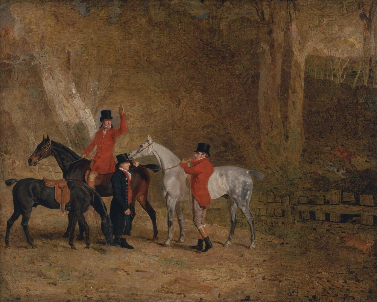 Scène de chasse au renard - Benjamin Marshall