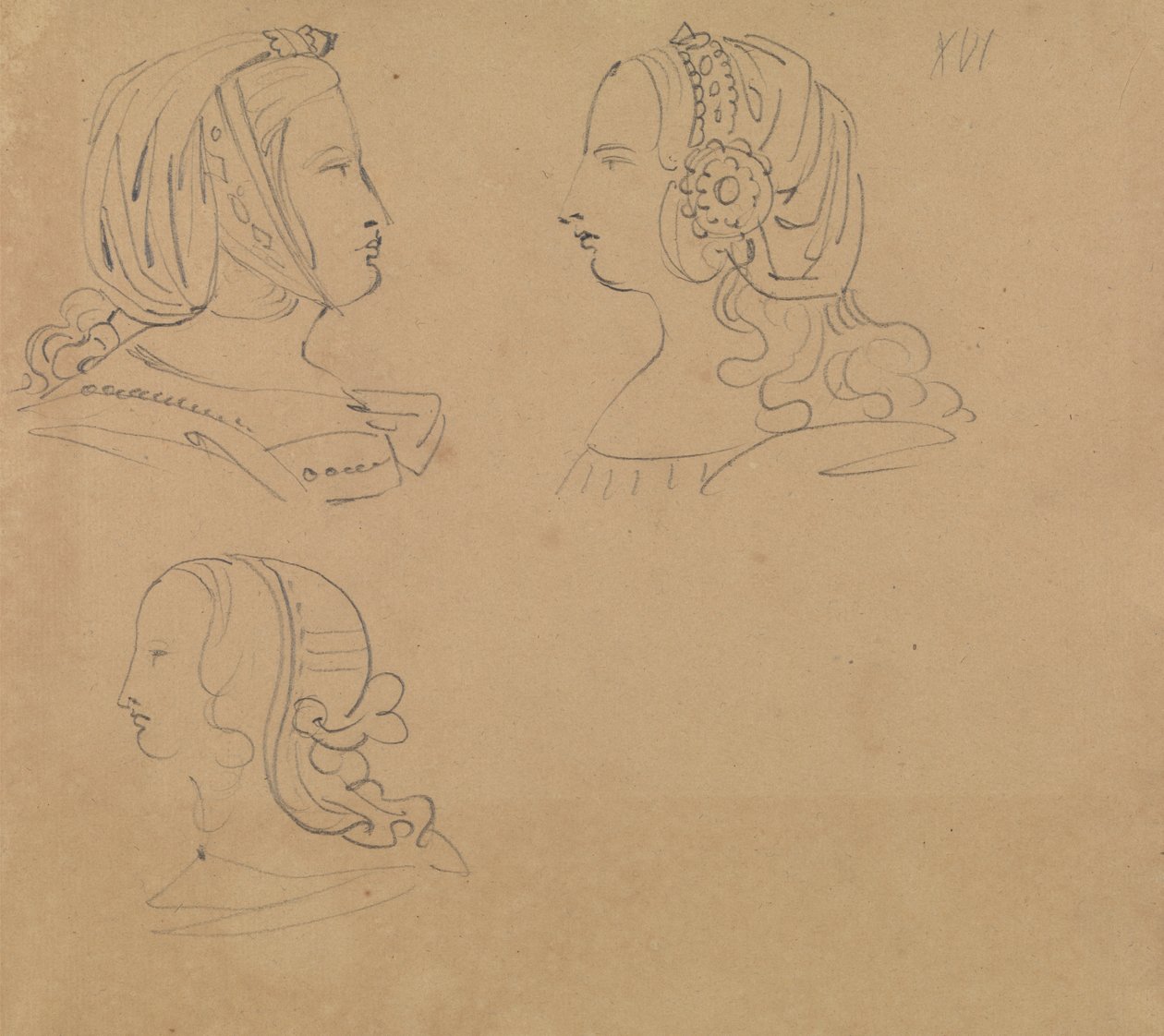 Études de portraits de femmes avec diverses coiffures - Benjamin Robert Haydon