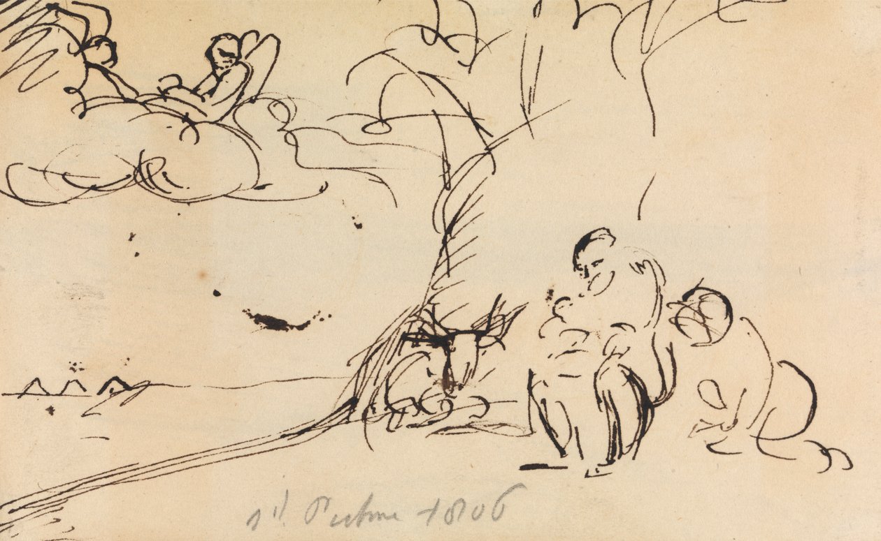 Étude de figures assises sous un arbre - Benjamin Robert Haydon