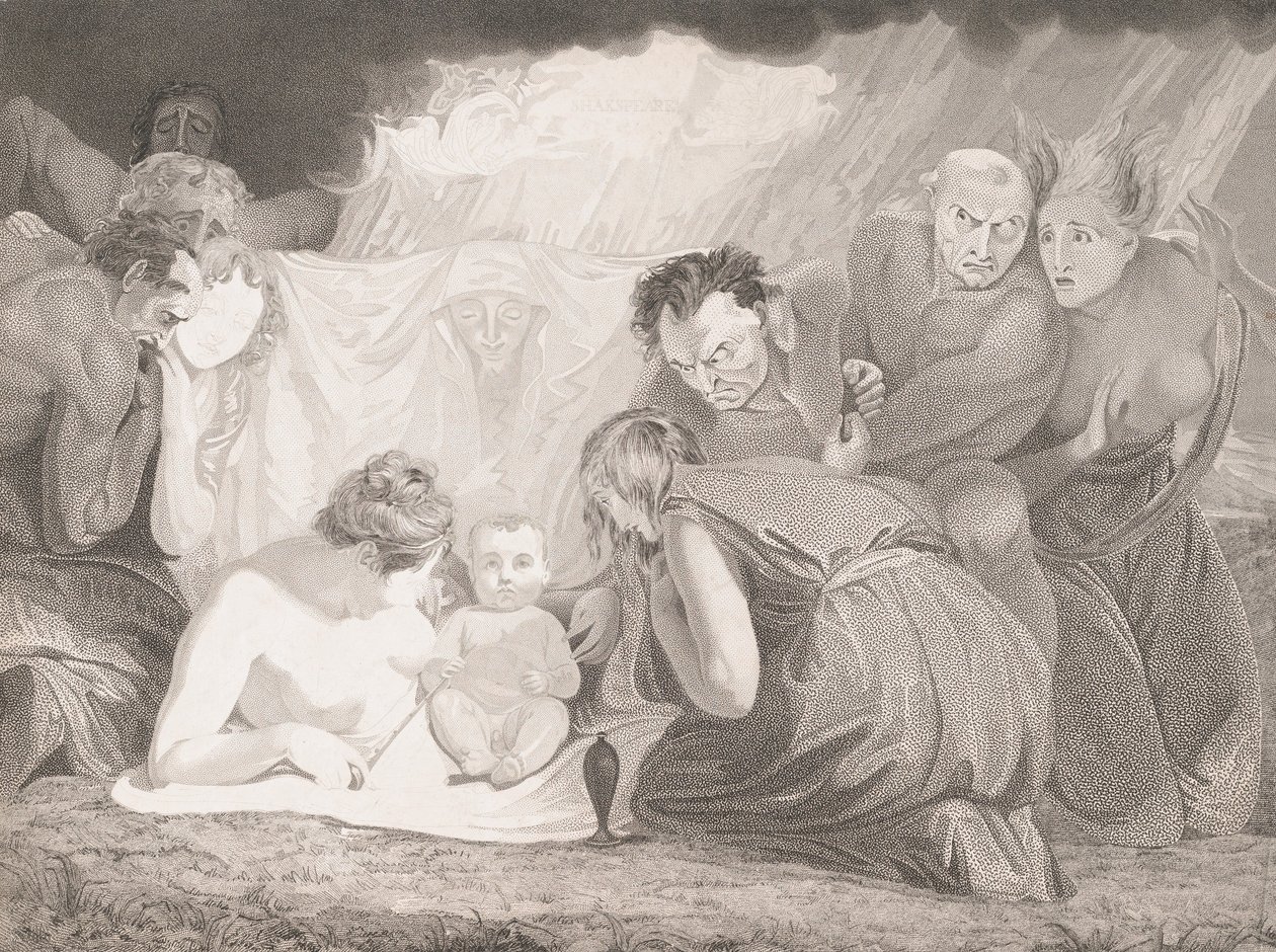 Shakespeare enfant assisté par la Nature et les Passions, 1799 - Benjamin Smith