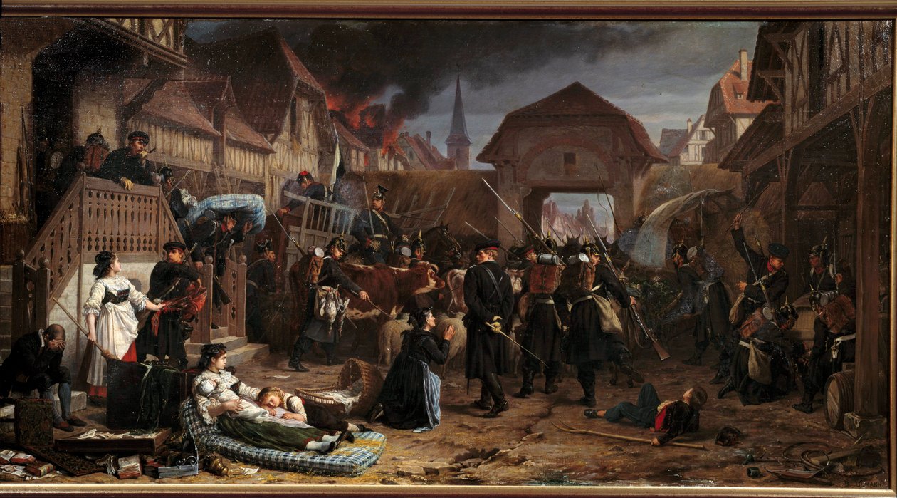 Guerre de 1870 : « Les réquisitions à Reichshoffen » La bataille de Froeschwiller Woerth (Froeschwiller-Woerth) (ou bataille de Reichshoffen) du 06/08/1870 a vu la victoire de la Prusse - Benjamin Ullmann