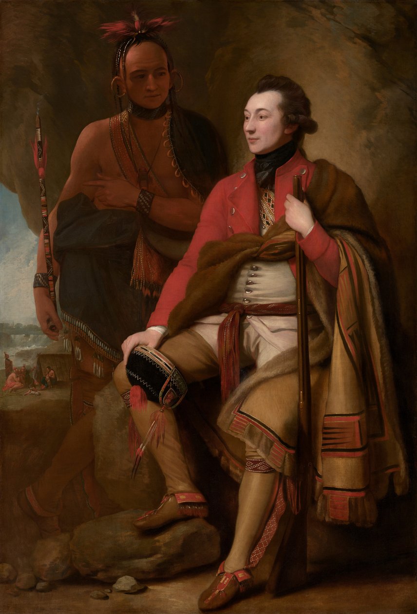 Le colonel Guy Johnson et Karonghyontye (le capitaine David Hill) - Benjamin West
