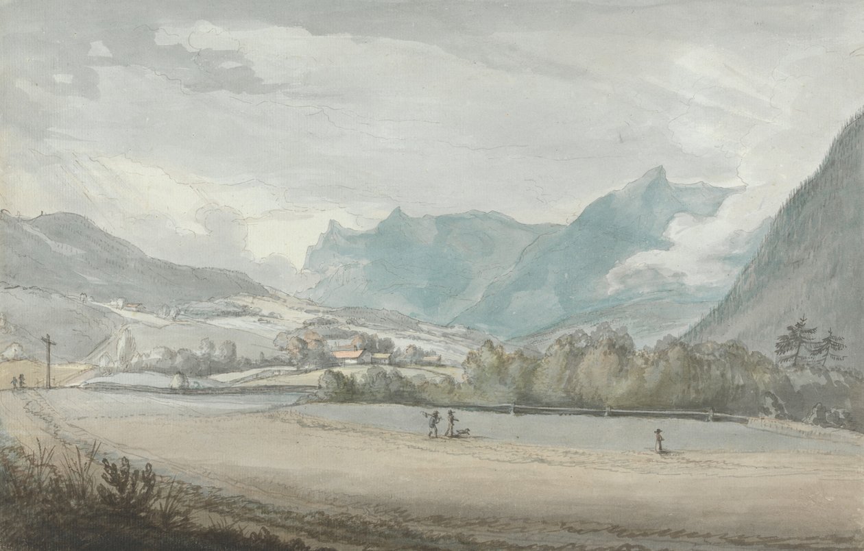 Paysage montagneux avec figures - Benjamin West