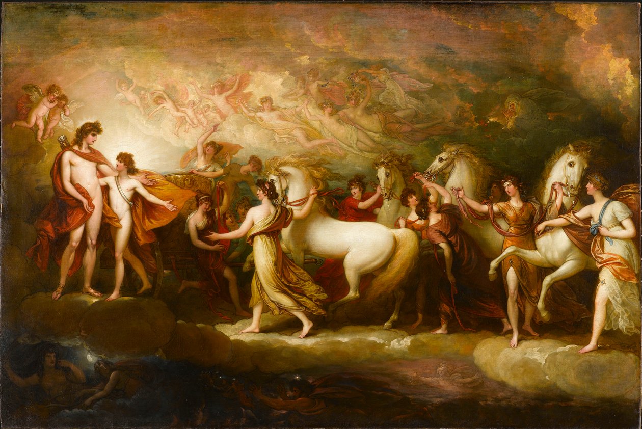 Phaéton demandant à Apollon de conduire le char du Soleil, 1804 - Benjamin West