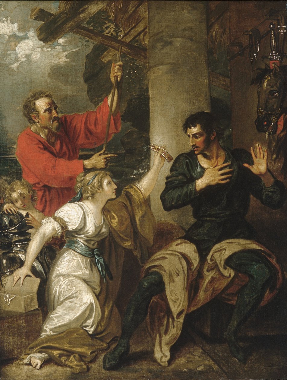 La damoiselle et Orlando - Benjamin West