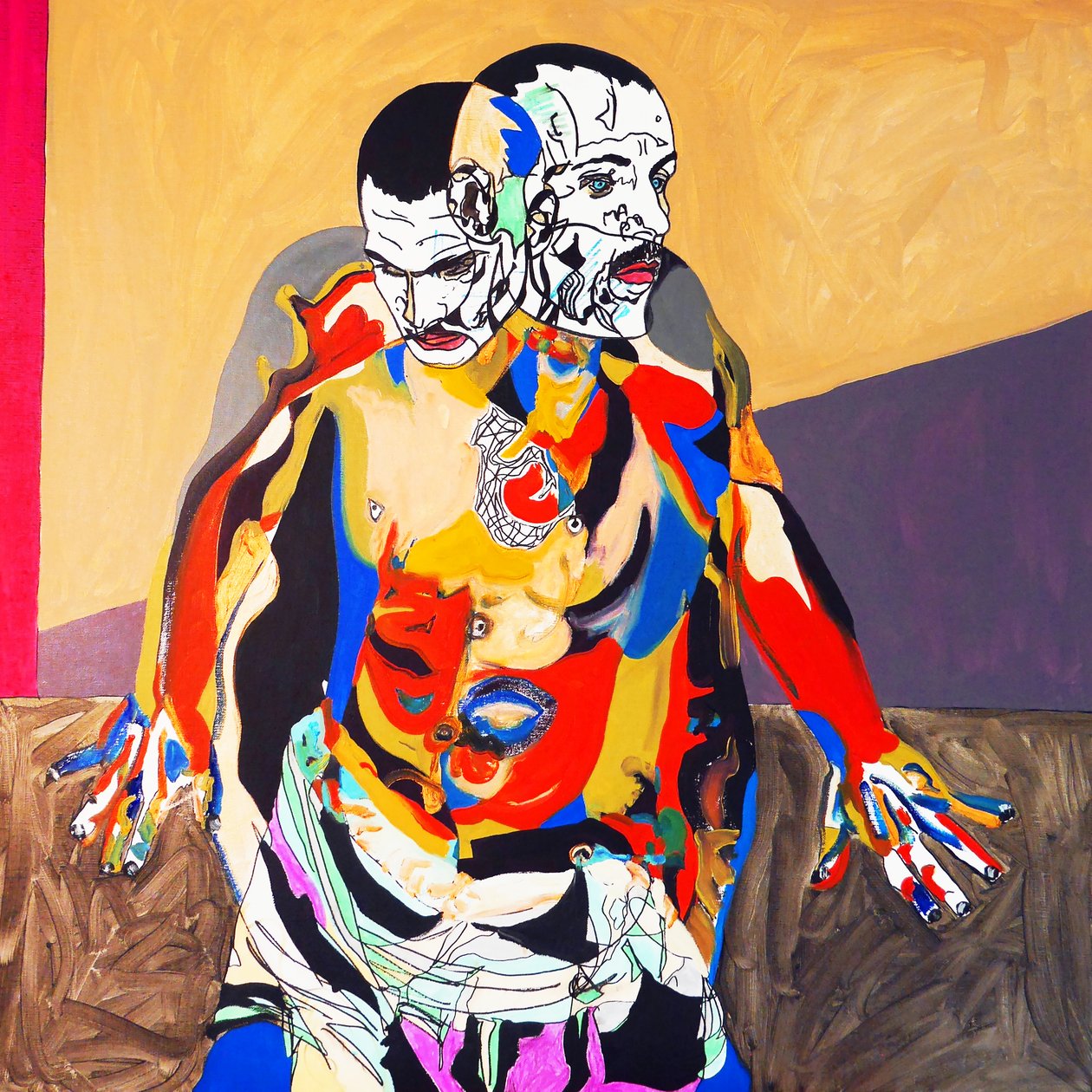 Homme debout, 2016 (oil on canvas) - Benoit Erwann Boucherot