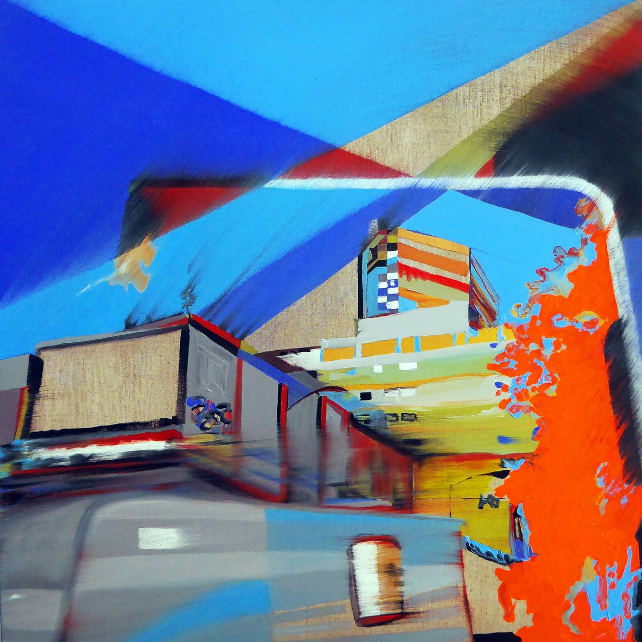 Overlandscape : Mexico 2, 2016 (huile sur toile) - Benoit Erwann Boucherot