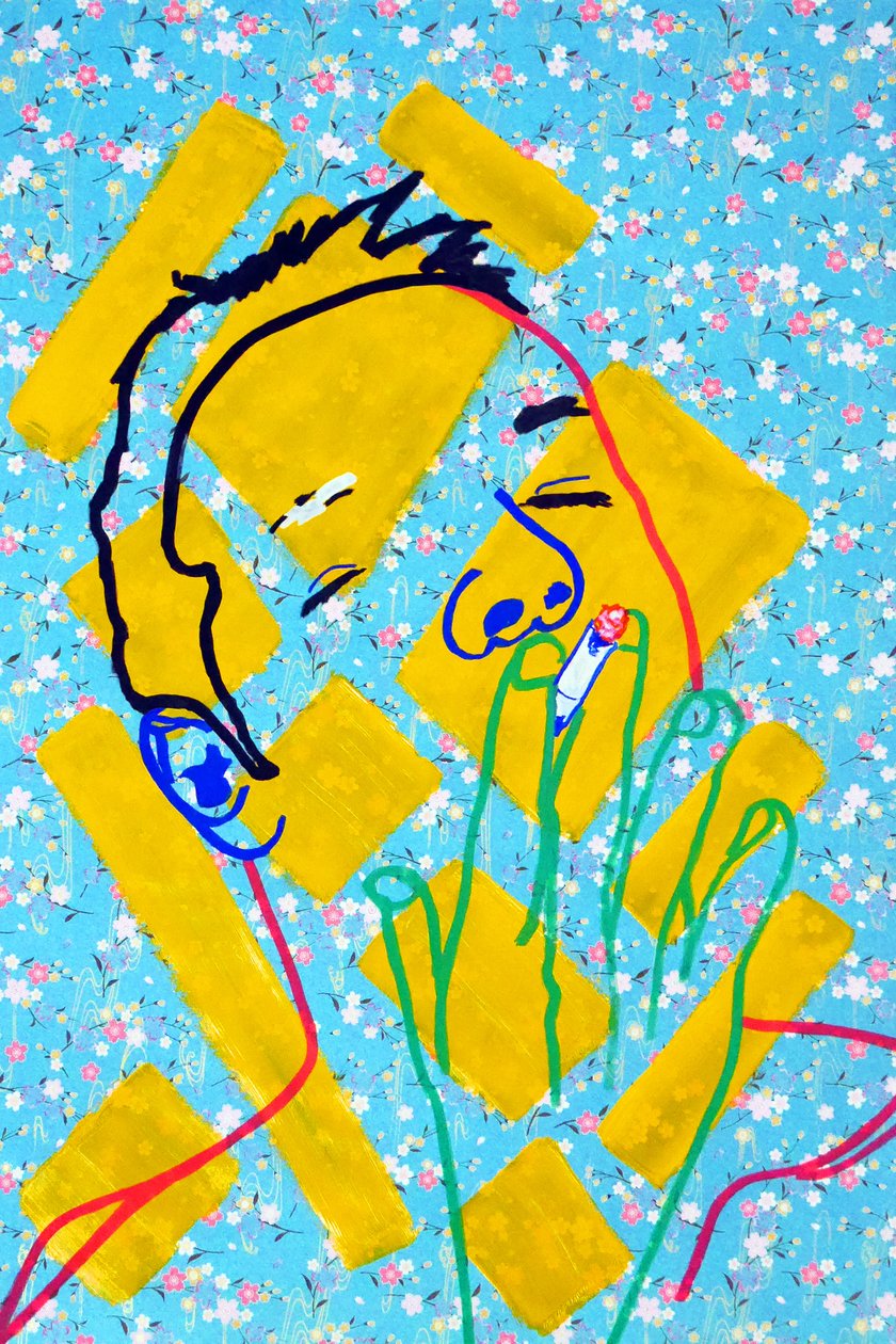 Passager 19, 2020 (acrylique sur papier japonais sérigraphié) - Benoit Erwann Boucherot