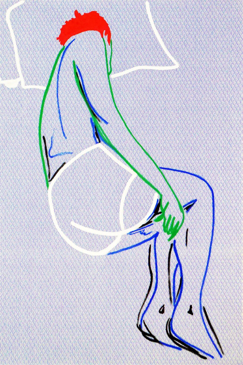 Passager 1, 2020 (acrylique sur papier japonais sérigraphié) - Benoit Erwann Boucherot