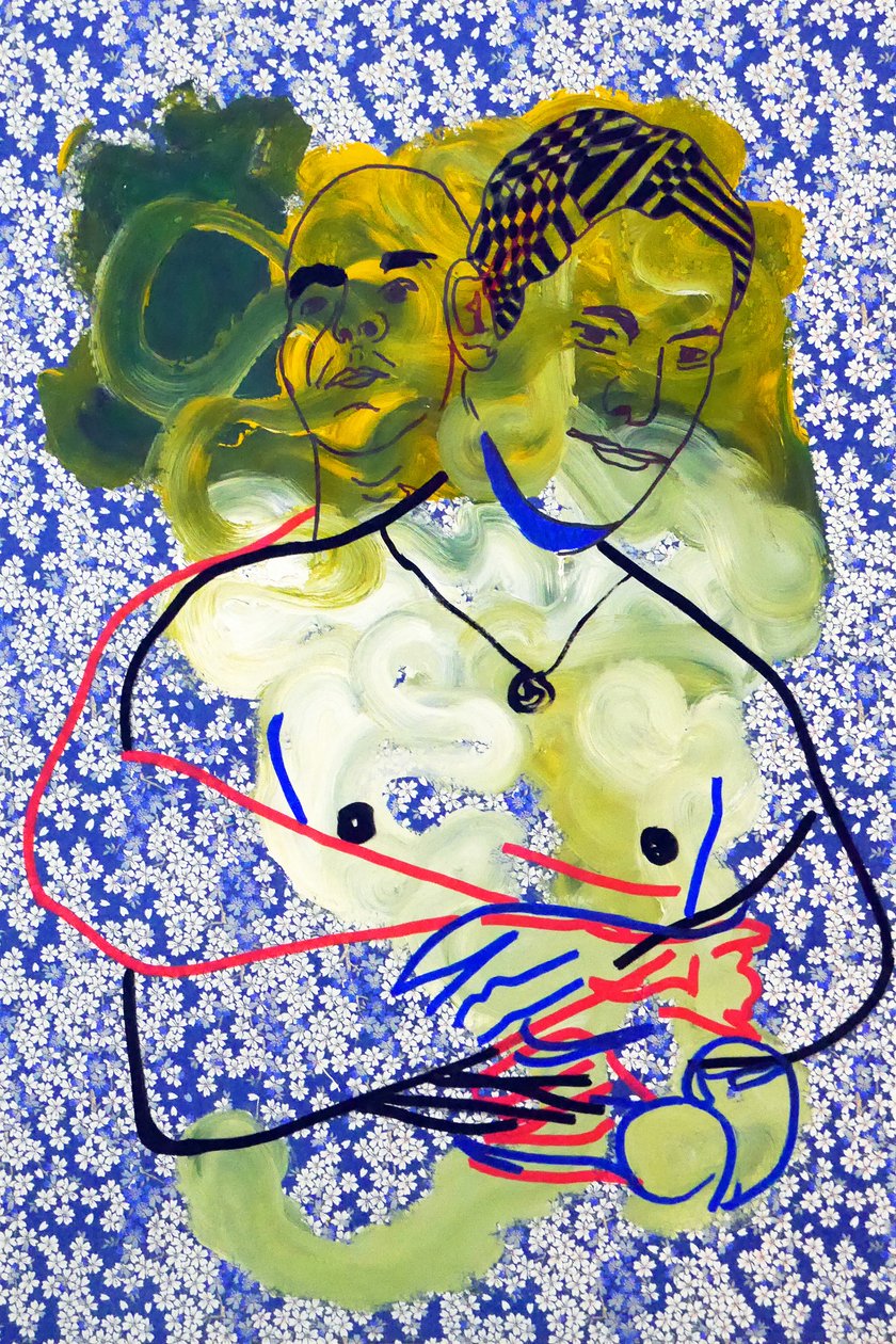 Passager 22, 2020 (acrylique sur papier japonais sérigraphié) - Benoit Erwann Boucherot